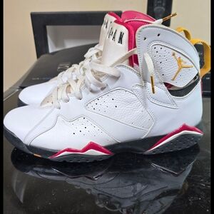 Air Jordan 7 Retro White Red Gold Sneakers